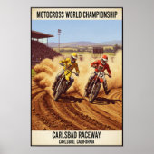  Carlsbad Raceway Motorcross Poster (Voorkant)