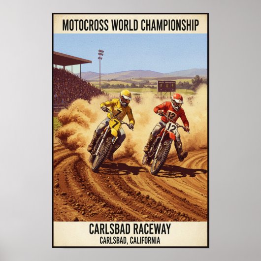  Carlsbad Raceway Motorcross Poster (Voorkant)