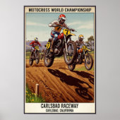 Carlsbad Raceway Motorcross Poster (Voorkant)