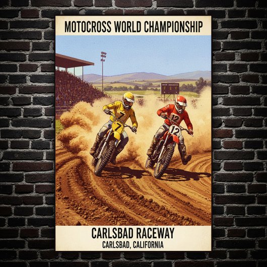  Carlsbad Raceway Motorcross Poster