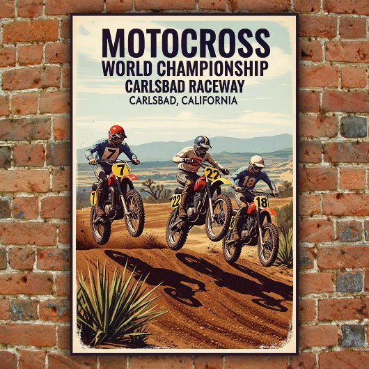 Carlsbad Raceway Motorcross Poster