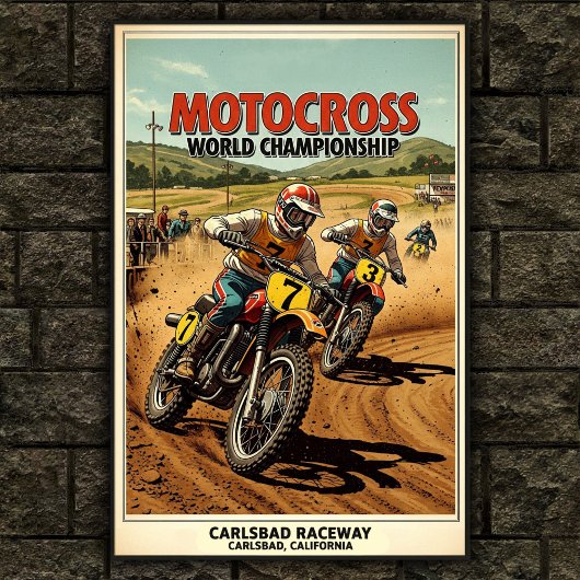  Carlsbad Raceway Motorcross Poster