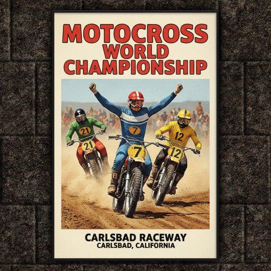  Carlsbad Raceway Motorcross Poster