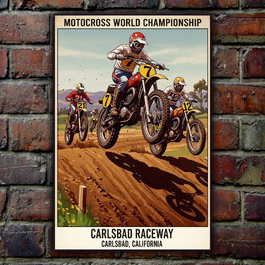Carlsbad Raceway Motorcross Poster
