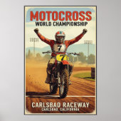 Carlsbad Raceway Motorcross Poster (Voorkant)
