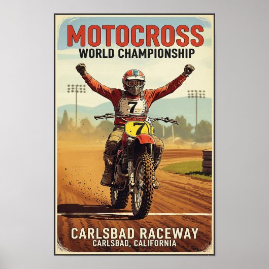  Carlsbad Raceway Motorcross Poster (Voorkant)