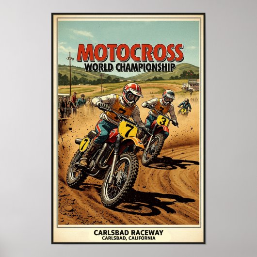  Carlsbad Raceway Motorcross Poster (Voorkant)