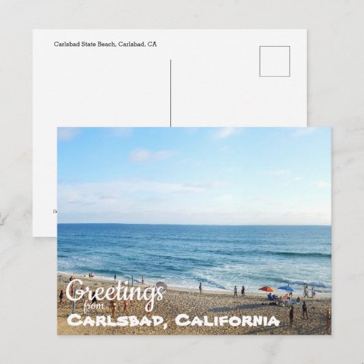 Carlsbad State Beach California Coast Briefkaart (Voorkant / Achterkant)