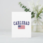 Carlsbad US Flag Briefkaart (Staand voorkant)