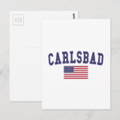 Carlsbad US Flag Briefkaart (Voorkant / Achterkant)