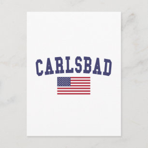 Carlsbad US Flag Briefkaart