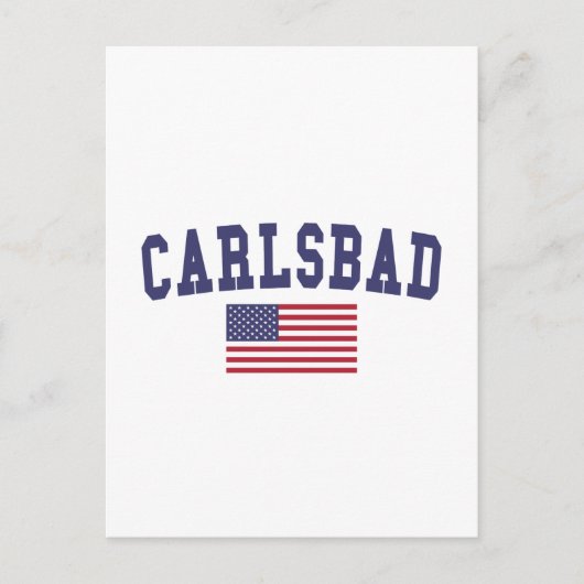 Carlsbad US Flag Briefkaart (Voorkant)