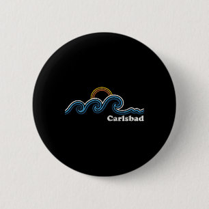 Carlsd Californië Ca Sufing Golven Zonsondergang V Ronde Button 5,7 Cm