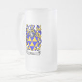 CARLSON FAMILIE CREST - KOOLSTOFWAPENKAT MATGLAS BIERPUL (Voorkant links)