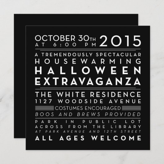 Carlson-uitnodigingen Kaart (Voorkant / Achterkant)