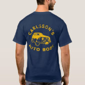 Carlsson auto body - goud t-shirt (Achterkant)