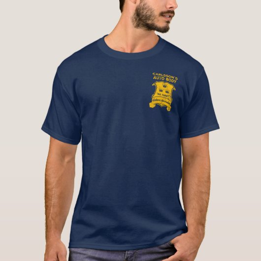 Carlsson auto body - goud t-shirt (Voorkant)