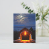 Carlton Covered Bridge Moonlight Briefkaart (Staand voorkant)