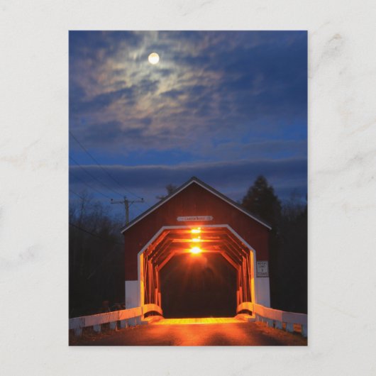 Carlton Covered Bridge Moonlight Briefkaart (Voorkant)