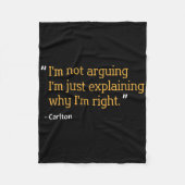 Carlton Gift Quote Grappige Verjaardag Gepersonali Fleece Deken (Voorkant)
