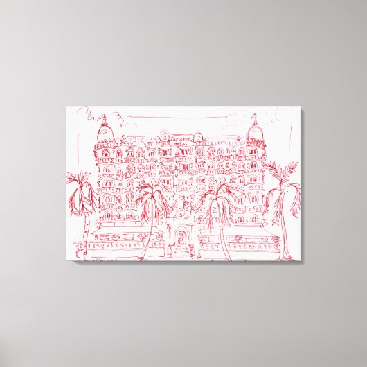 Carlton Hotel, Cannes, Frankrijk Canvas Afdruk (Voorkant)