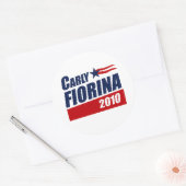CARLY FIORINA 2010 RONDE STICKER (Envelop)