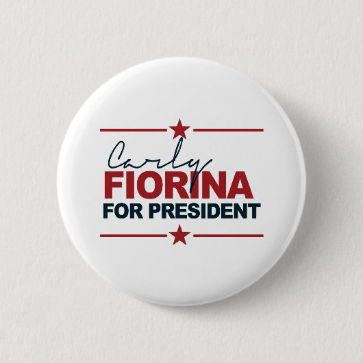Carly Fiorina For President 2016 Signature Ronde Button 5,7 Cm (Voorkant)