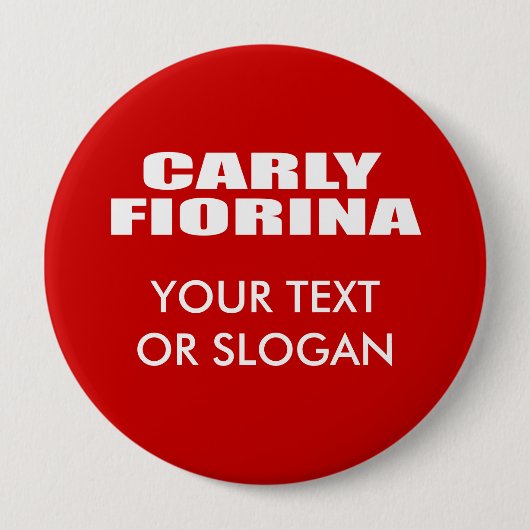 CARLY FIORINA FOR SENATE RONDE BUTTON 4,0 CM (Voorkant)