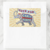 Carly Fiorina President 2016 Republikeinse Olifant Rechthoekige Sticker (Tas)