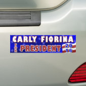 Carly Fiorina President 2016 Verkiezingsrepublikei Bumpersticker (Op auto)