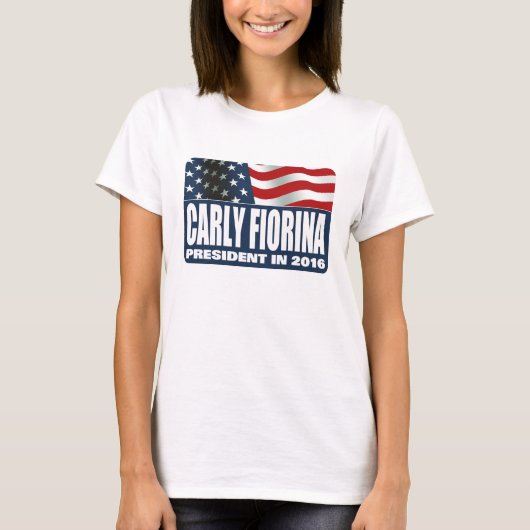 Carly Fiorina voor President in 2016 T-shirt (Voorkant)