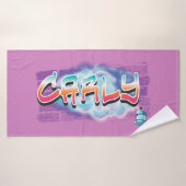 Carly Jouw naam Graffiti Bath Beach Towel Badhanddoek (Badhanddoek)
