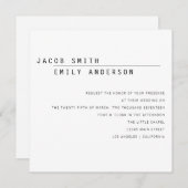 Carly Moderne Trouw Uitnodiging (Voorkant / Achterkant)