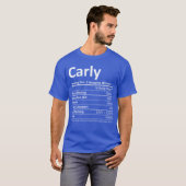 Carly Nutrition Personalized Name Funny Idea frien T-shirt (Voorkant volledig)