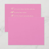 Carly Rebecca Bat Mitzvah RSVP roze naam akroestis (Voorkant / Achterkant)