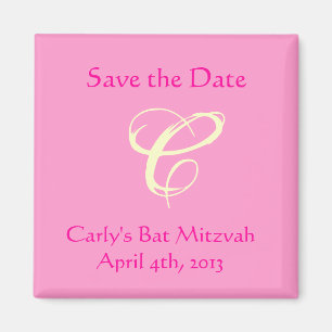 Carly Rebecca Bat Mitzvah Save the Date Magnet