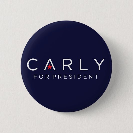 Carly voor President Button (Voorkant)
