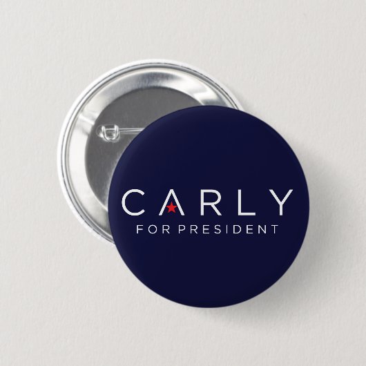 Carly voor President Button (Voorkant /achterkant)