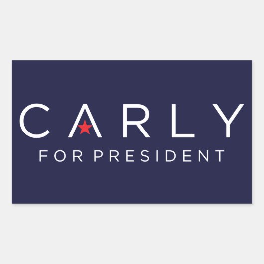 Carly voor President Sticker (Voorkant)