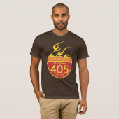 CARMAGEDDON 405 in brand T-shirt (Voorkant volledig)