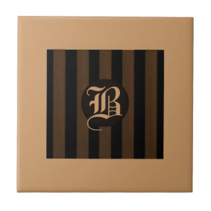 Carmal en Black Strip Tegel-Monogram B/Carmal Tegeltje