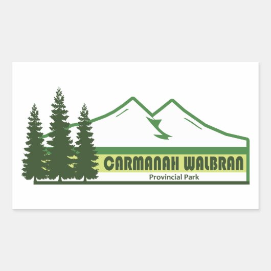 Carmanah Walbran Provinciaal Park Groene Strepen Rechthoekige Sticker (Voorkant)