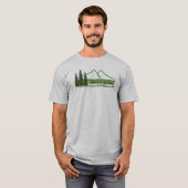 Carmanah Walbran Provinciaal Park Groene Strepen T-shirt (Voorkant volledig)