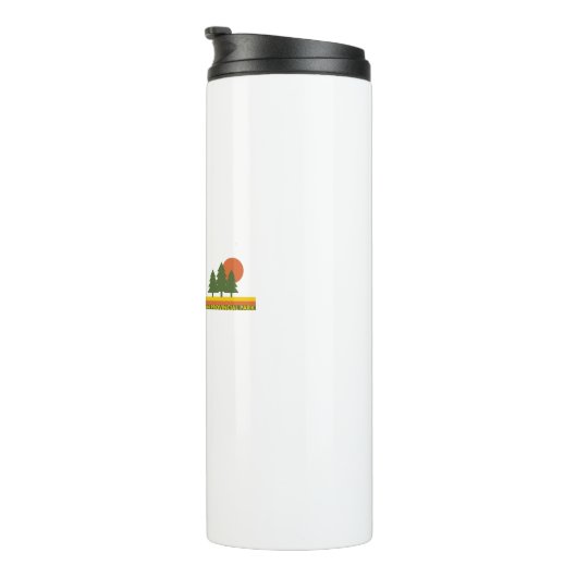 Carmanah Walbran Provincial Park Pine Trees Sun Thermosbeker (Geroteerd rechts)