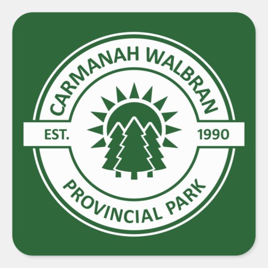 Carmanah Walbran Provincial Sun Trees Vierkante Sticker (Voorkant)