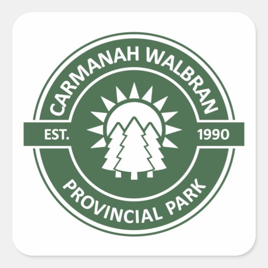 Carmanah Walbran Provincial Sun Trees Vierkante Sticker (Voorkant)