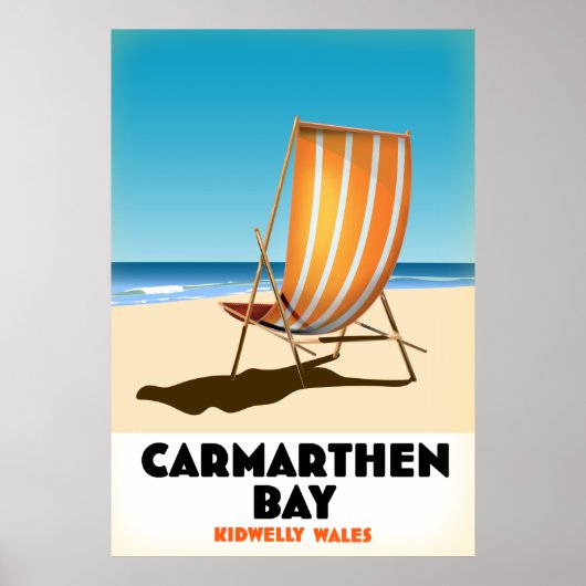Carmarthen Bay Kidwelly Wales Seaside poster (Voorkant)