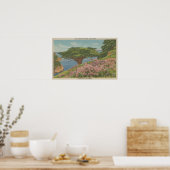 Carmel Bay, CA - Uitzicht van de "oude veteraan"-b Poster (Keuken)