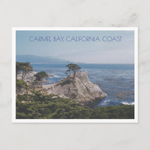 Carmel Bay Californië Kust Vintage Foto Briefkaart