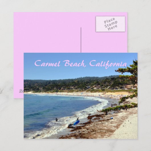 Carmel Beach California Briefkaart (Voorkant / Achterkant)